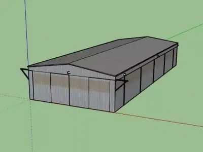 Hangar with Details 3D model