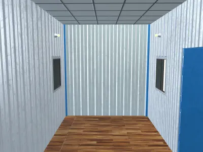 Container Office Room Low-poly 3D model