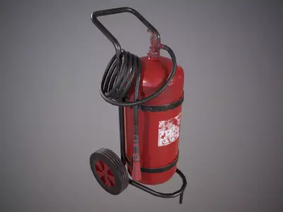 fire extinguisher Low-poly 3D model 11