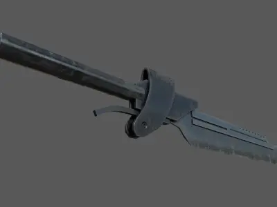 Futuristic sword Low-poly 3D model