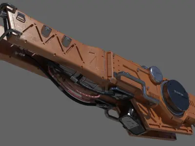 ShotGun futuristic weapon 3D model