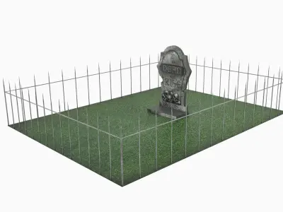 Graveyard  Low-poly 3D model