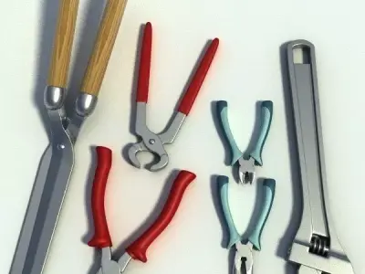 Hand Tools Set 3D model