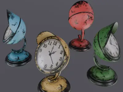 Vintage table clock 3D model