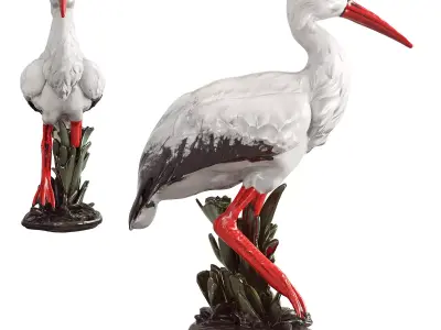 Stork Figurine 3D model