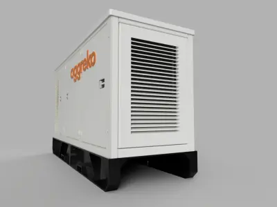 Aggreko 125kva Generator Scale Model 3D print model