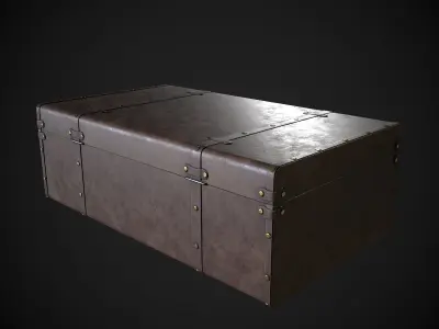 Vintage Suitcase Low-poly 3D model