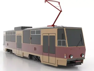 Tatra T6A5-3 Low Low-poly 3D model