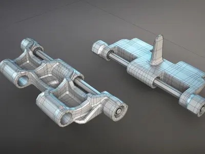 2S3 Akatsiya Track High-Poly 3D model