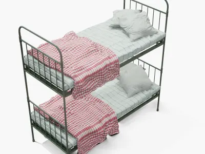 Old Metal Bunk 3D 3D model