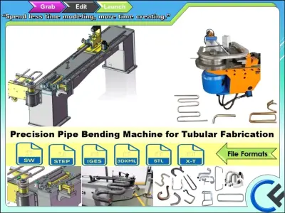 Numerical Control Pipe Bending Machine 3D model