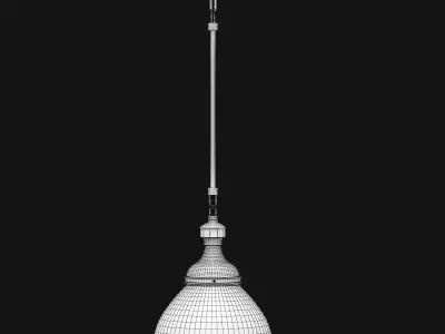 20th century English Cloche Pendant 3D model
