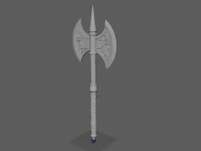 Axe Low Poly 3d model Free low-poly 3D model