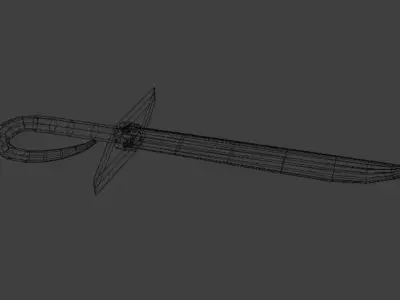 Stylized Venom Eye Sword Emissive Weapon Low-poly 3D model