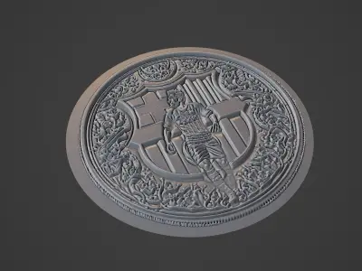 Barcelona Football Medallion 3D print model order
