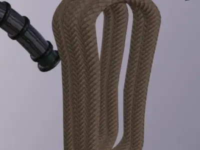 Pipes and Cable Low-poly 3D model