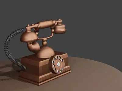 Vintage Telephone 3D model order