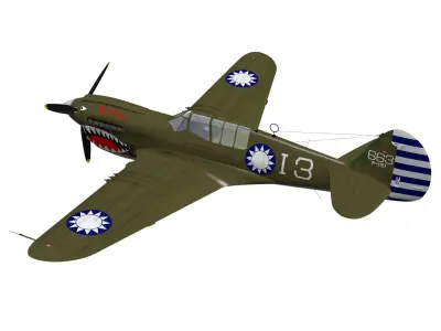 Curtiss P-40N5 Warhawk 3D model