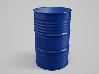 Barrel Low-poly 3D model 7