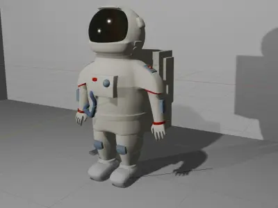 Astronaut model Low-poly 3D model