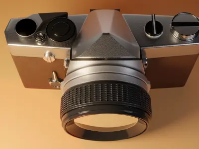 OM1 film camera model Low-poly 3D model