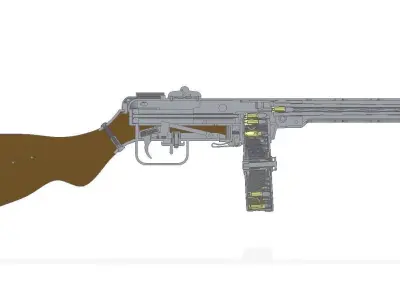 PPSh-41 rifle 3D model