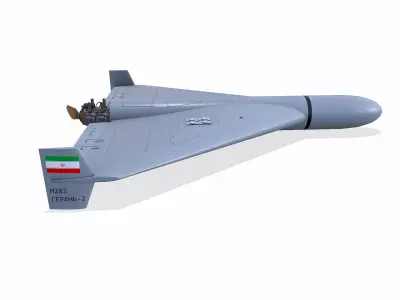 HESA Shahed 136 Kamikaze Drone Geran-2 Low-poly PBR Low-poly 3D model