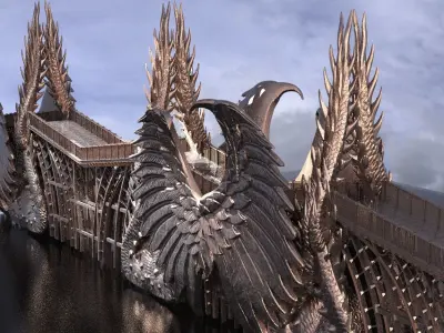 Angel Wings Bridge 3D model