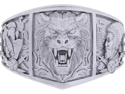 Shivaji Maharaj Ring 3D print model