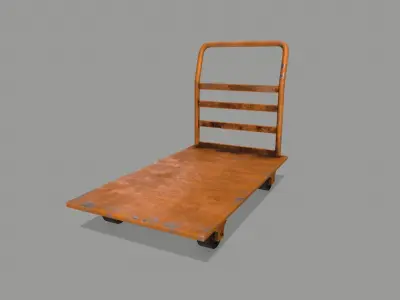 Trolley hand truck Low-poly 3D model shop