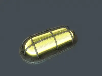 BunkerLight metal box Low-poly 3D model