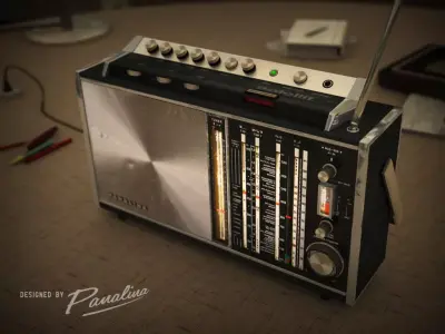 Panalina Vintage Radio Satellit 1968 3D model