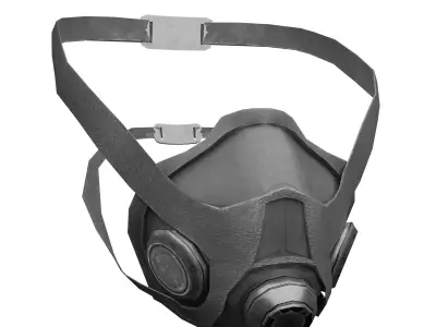 Game Ready Respirator Gas Mask Low-poly 3D model