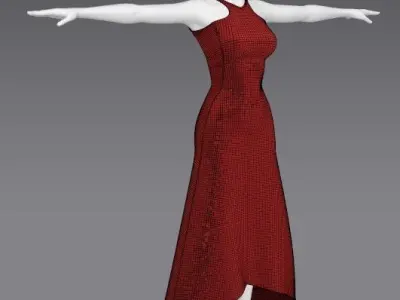Woman Clothing T-Pose 527 Low-poly 3D model