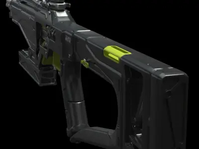Concept Sci fi rifle 3D model