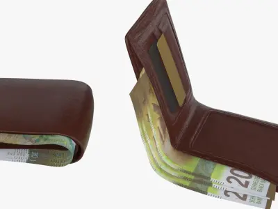Switzerland Swiss 200 Francs Wallet Money Purse 3D model