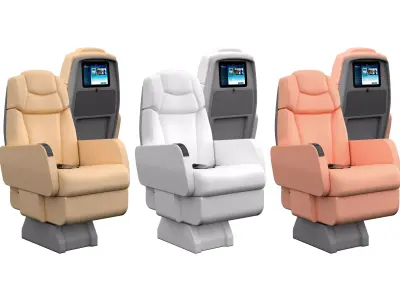 Aircraft business class seat 3D model