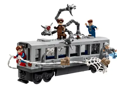 TwindBricks3D - 76321 Spider-Man vs Doc-Ock Subway Train Scene 3D print model