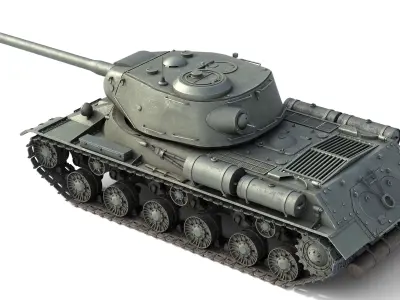 IS 2 Soviet Heavy Tank Low-poly 3D model
