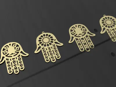 hamsa pendant collection  3D print model