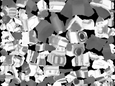 Black Machine Gun 3D model