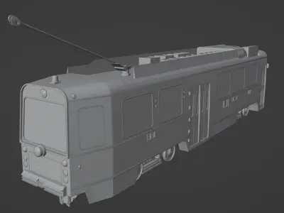 Septa Trolley    High Detail Low-poly 3D model