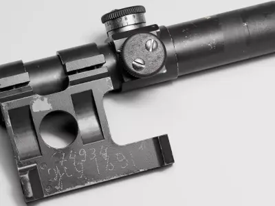 Mosin-Nagant PU Scope Low-poly 3D model