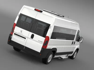 Peugeot Boxer Minibus 2017 3D model