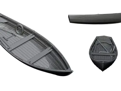  Wooden Boat 3D print model