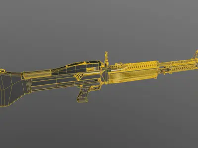 M 60 LMG Low-poly 3D model
