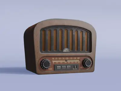 Old Radio Free low-poly 3D model