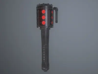 Sci-Fi Frag Grenade Low-poly 3D model