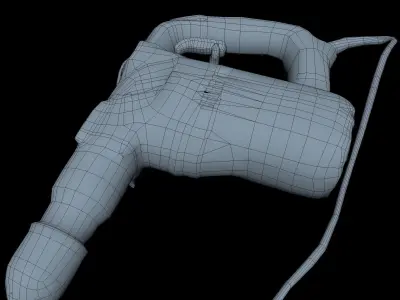 Perforator Low Poly electric drill Low-poly 3D model