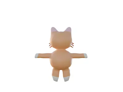 3D model of a cartoon cat Free 3D model